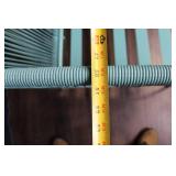 Outdoor Patio Sofa with Cushions and Turquoise Steel Frame