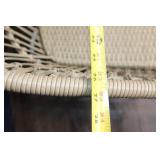 Set of 2 Wicker Lounge Chairs with Cushions and Side Table