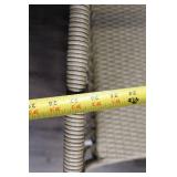 Pair of Modern Outdoor Patio Chairs with Wicker Design