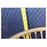 Pair of Modern Outdoor Patio Chairs with Wicker Design