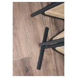 Folding 3-Panel Room Divider with Metal Frame and Woven Panels