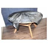 Round Wooden Outdoor Patio Table