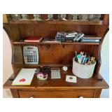 Wood Cupboard & Contents