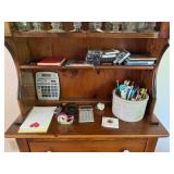 Wood Cupboard & Contents