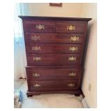 7 Drawer Ethan Allen Cherry Wooden Dresser