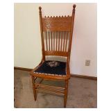 Oak Press Back Chair