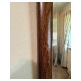 Matching Antique Bow Front 3 Drawer Dresser, Mirror, & Contents