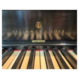 Steinway & Sons Upright Piano, Bench, Light, & Metronome