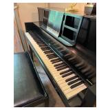 Steinway & Sons Upright Piano, Bench, Light, & Metronome