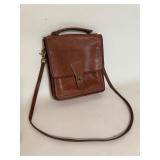 Vintage Coach British Tan Leather Station Crossbody Bag