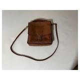 Vintage Coach British Tan Leather Station Crossbody Bag