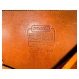 Vintage Coach British Tan Leather Station Crossbody Bag