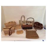 Lot of New and Used Wicker Purses