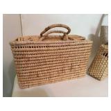 Lot of New and Used Wicker Purses