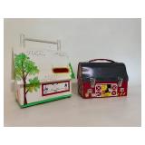 Vintage Wooden Box Purse & Metal Lunchbox Barn