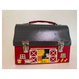 Vintage Wooden Box Purse & Metal Lunchbox Barn
