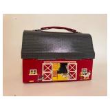 Vintage Wooden Box Purse & Metal Lunchbox Barn