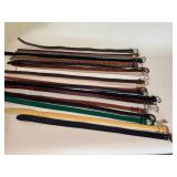 Large Lot of Leather Size Small Belts