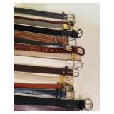 Large Lot of Leather Size Small Belts
