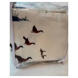 Lot of (2) Cotton Flannel Size Full Sheets: Reindeer & Duck