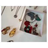 Large Lot of Costume Jewelry 12K Gold & Sterling Sliver