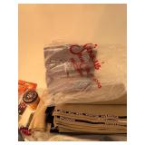 Lot of Vintage Items & Wool Fabric