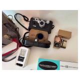 Vintage Rangefinder Camera, Accessories, & Case