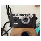 Vintage Rangefinder Camera, Accessories, & Case