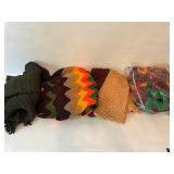 Lot of (4) Vintage Crochet Afghans