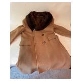 Zero King Coat Mens 40 Vintage Union Made With Fur Collar Long Designs Lined
