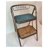 Vintage Durham Metal Folding 2 Step Ladder
