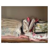 Lot of Blankets, Towels, & Heating Pad