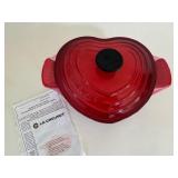 Red Heart Shaped Le Creuset Cast Iron Cocotte
