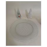 Glass Plate & Christmas Trees