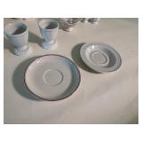 Lot of Vintage White Items Including Fenton Hobnail