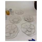 Lot of Small Glass & Duncan Miller Canterbury Pattern Glass Salad Plates