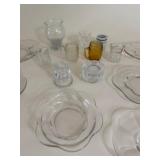 Lot of Small Glass & Duncan Miller Canterbury Pattern Glass Salad Plates