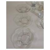 Lot of Small Glass & Duncan Miller Canterbury Pattern Glass Salad Plates