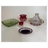 Vintage Colored Glass Items
