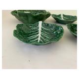 Vintage Portugal Green Cabbage Bowls