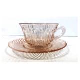 Vintage Jeanette Marigold Pink Cup and Saucer