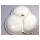 Lefton Grape Divided Dish and Butter Dish Chip on Leaf