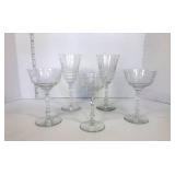 5 Antique Libby Goblets