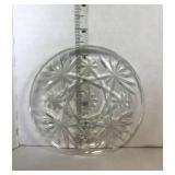 Set of 6 Cut Glass Salts Butter Pat Plate and Two Condiment Cups