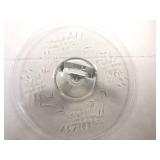 2 Vintage Etched Glass Servicing Dishes