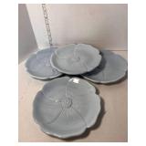 Set of Enesco  Corn Flower Country Gate Plates