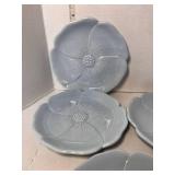 Set of Enesco  Corn Flower Country Gate Plates