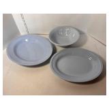 Three Blue Kraft Homer Laughlin Serving Dishes