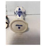 Two Delft Figurines and a Single German Shaker