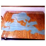 AMAZING Oak Table with Epoxy Inlay of Lake Sylvia, Annandale MN